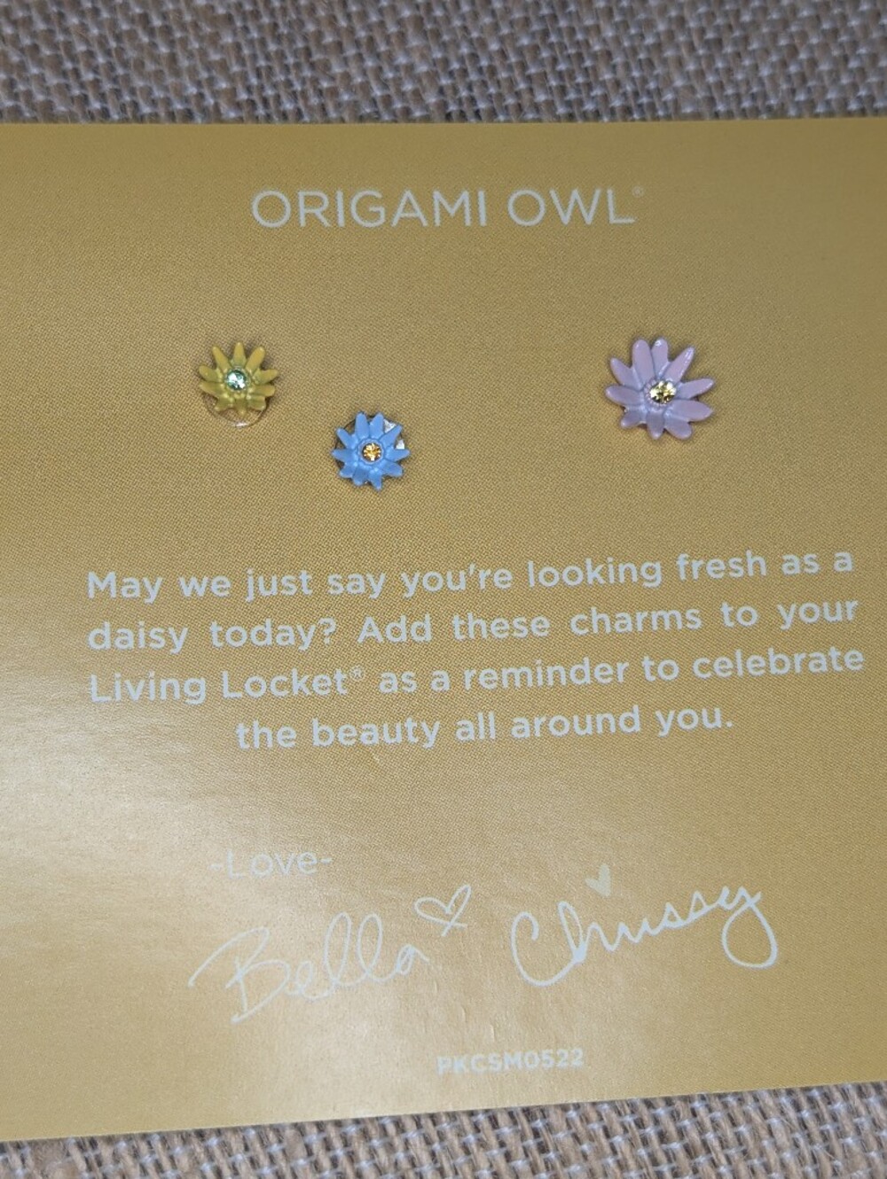 Origami Owl Collector's Club Charms-Flower Charms